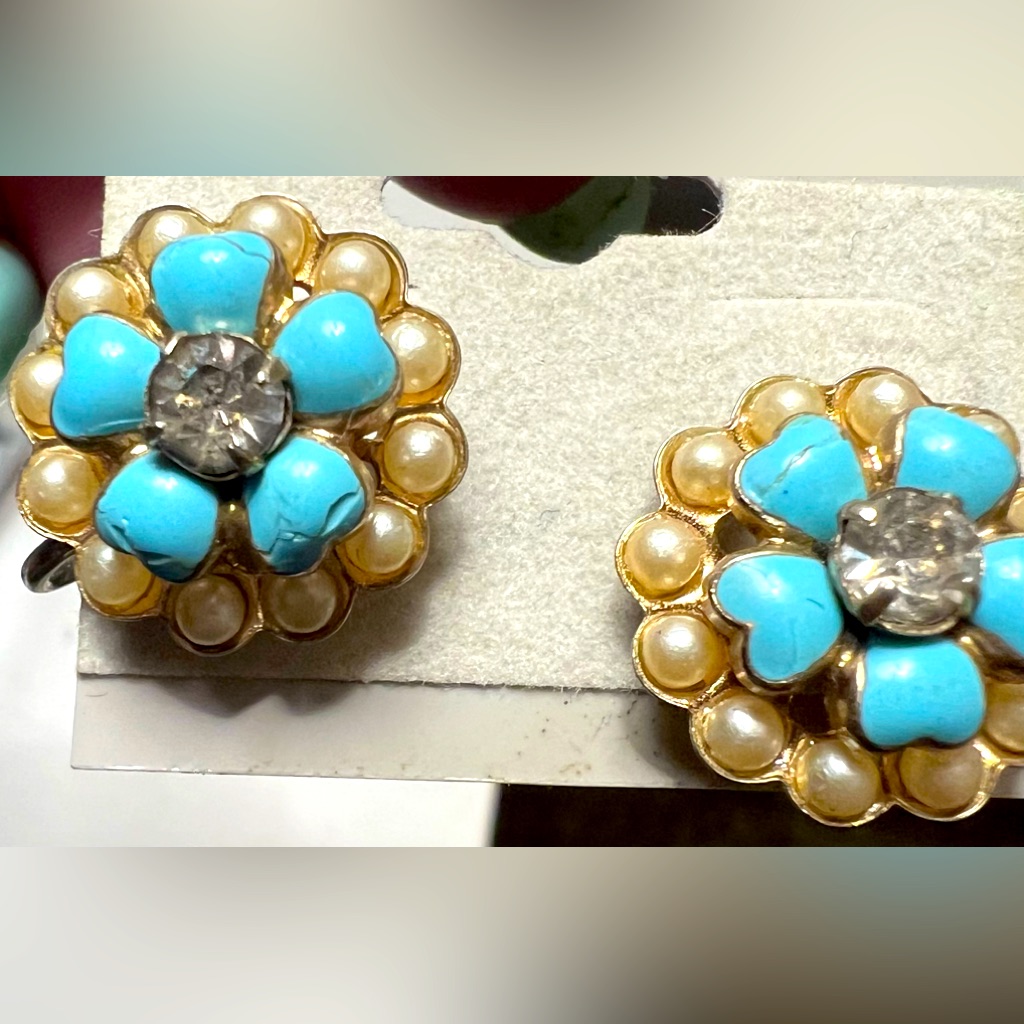 Estate Sale Antique Screw-Back Earrings